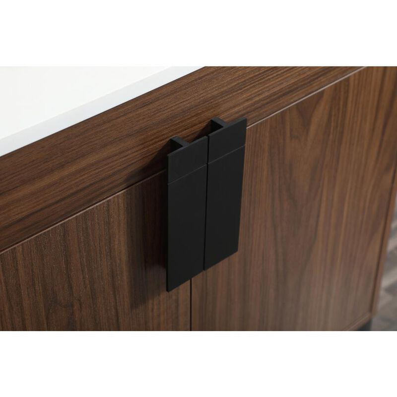 Elegant Kitchen and Bath 30 inch Single bathroom vanity in walnut