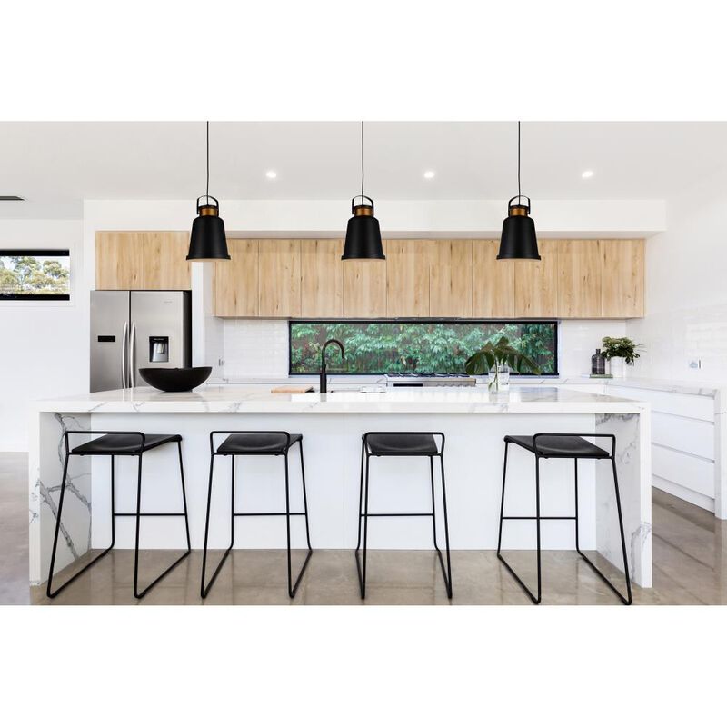 Elisa 1 Light Down Pendant With Black Finish