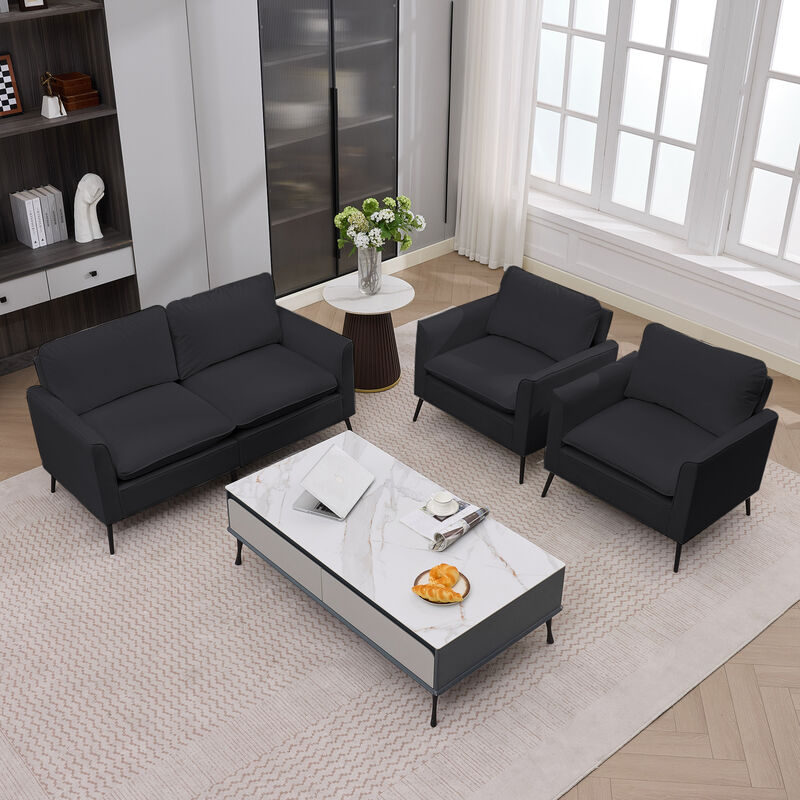 GOODSILO Comfortable Upholstered Single Sofa Armchair Leisure Accent Seating image number 6