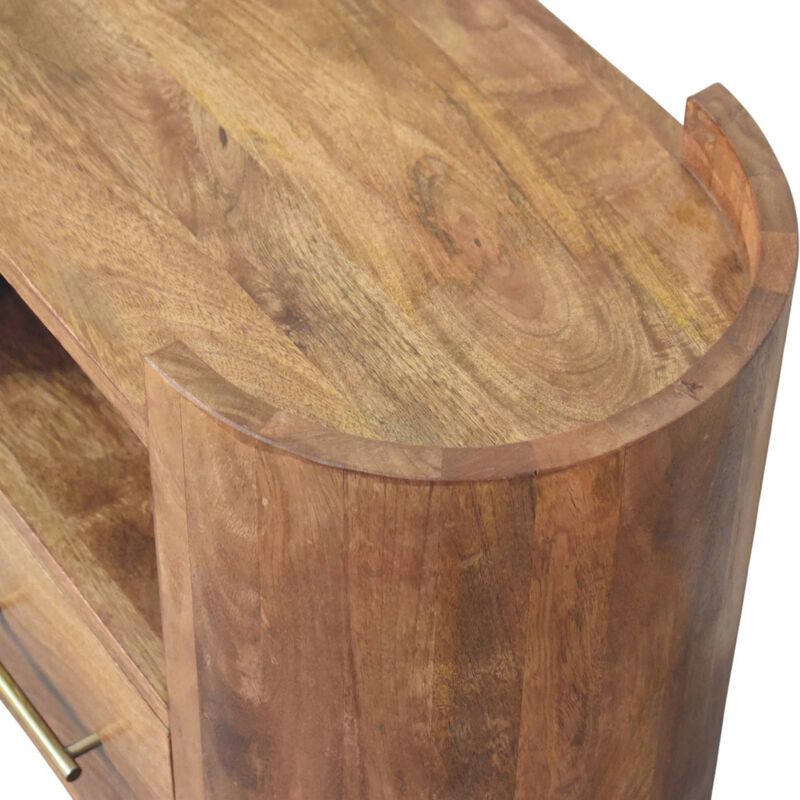 Artisan Furniture Solid Wood Valencia Sculpted Bedside, Brown image number 4
