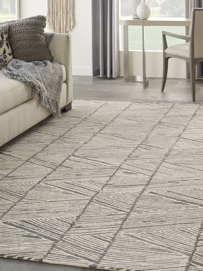 Colorado CLR01 Gray/White 8'3" x 11'6" Rug