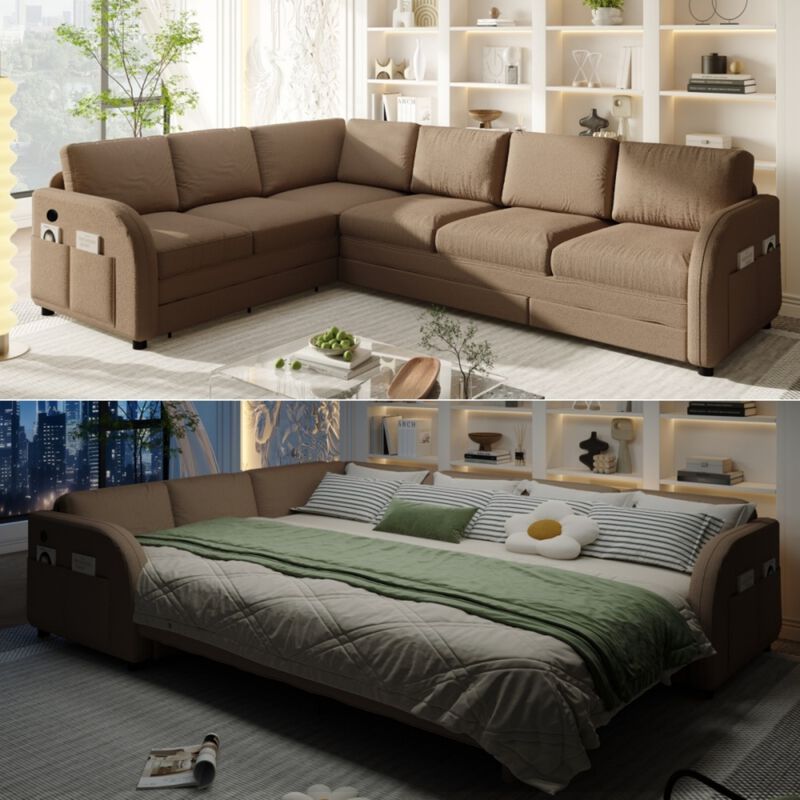Fumris U Shaped Modular Sectional Sofa image number 2