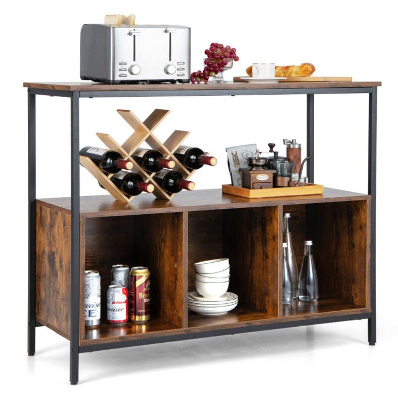 Hivvago Modern Kitchen Buffet Sideboard with 3 Compartments
