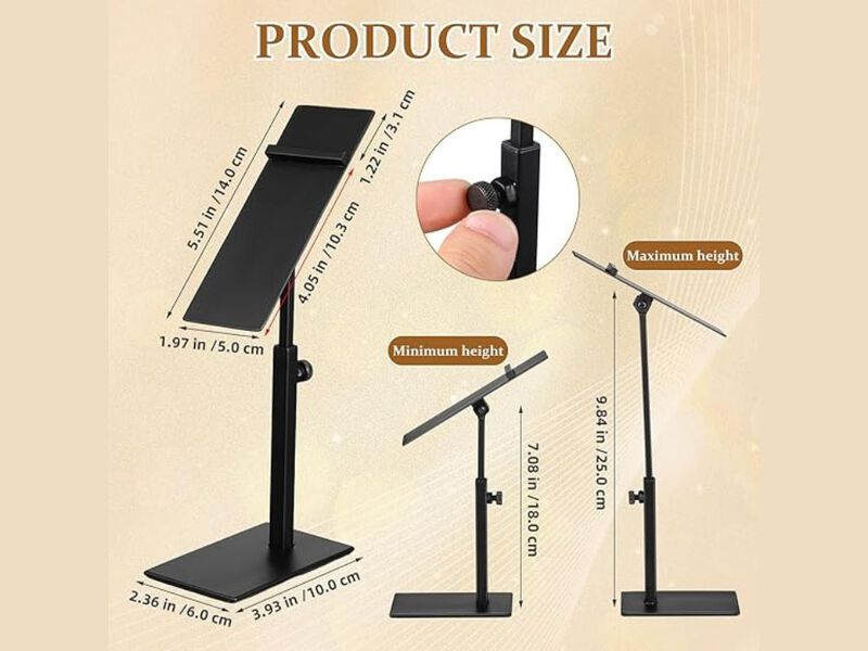 Metal Shoe Display Stand Adjustable Shelves Black 2 Pack Heel image number 2