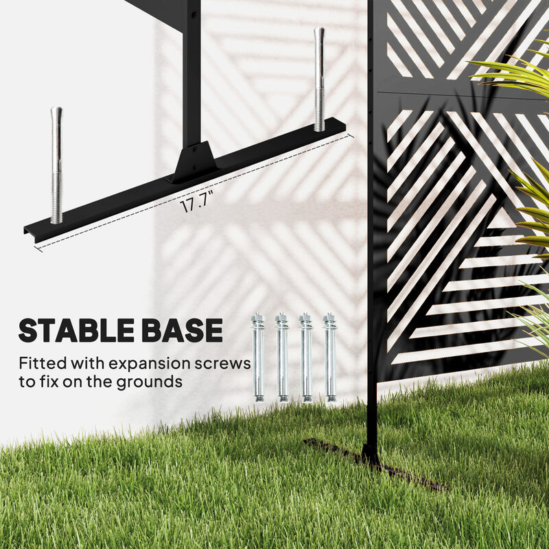 Hivvago Outdoor Metal Fence Panel & Plant Trellis image number 4
