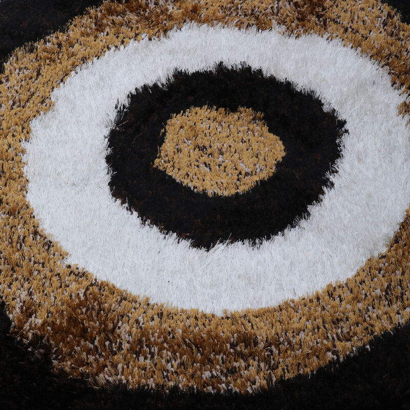 RUGSOTIC CARPETS HAND TUFTED SHAG POLYESTER ECO-FRIENDLY AREA RUGS  - Rectangle, Size, Geometric Modern Design, High Pile Thick Handmade Anti Skid Rugs for Living Room K00082 image number 3