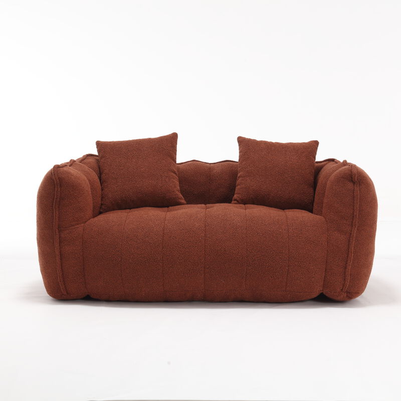 Merax Chenille Lazy Bean Bag Loveseat for Living Room.