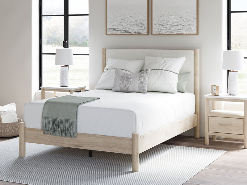Cadmori Queen Upholstered Panel Bed image number 1