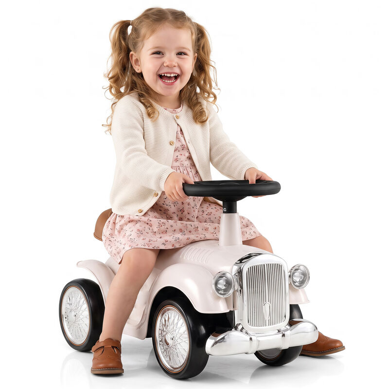 Kids Ride On Sit to Stand Car with Steering Wheel and Storage Compartment image number 3