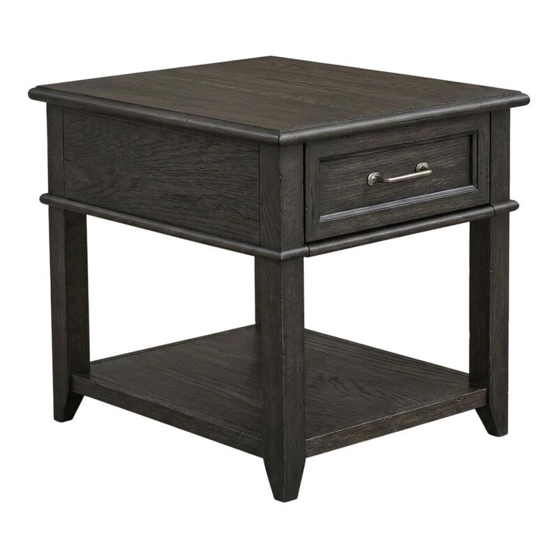 Liberty Furniture Mill Creek Drawer End Table in Peppercorn image number 0