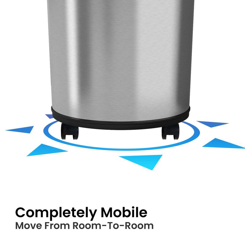 iTouchless 18 Gallon Large Sensor Trash Can with Wheels