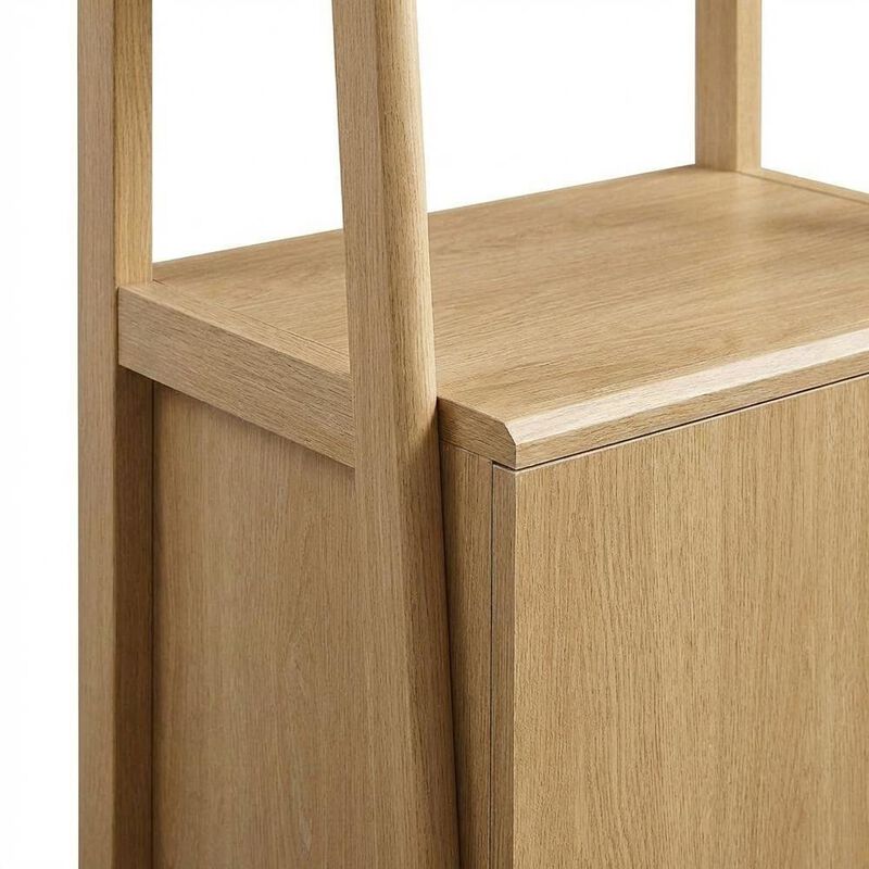 Wooden Bookshelf in finish with Open Shelving for Home Storage image number 6