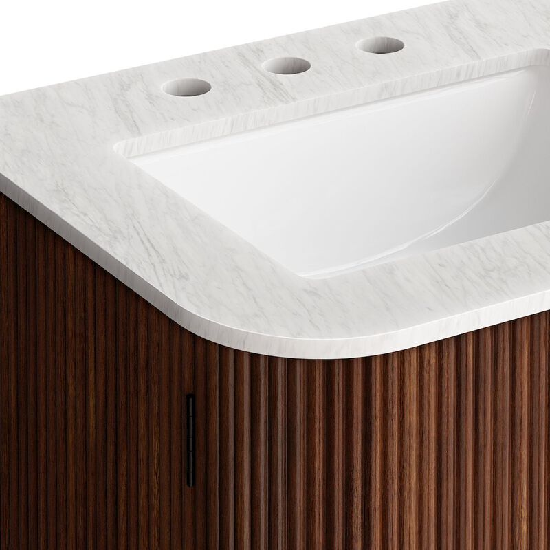 Zia 24" Wall-Mount Bathroom Vanity with Marble Sink image number 8