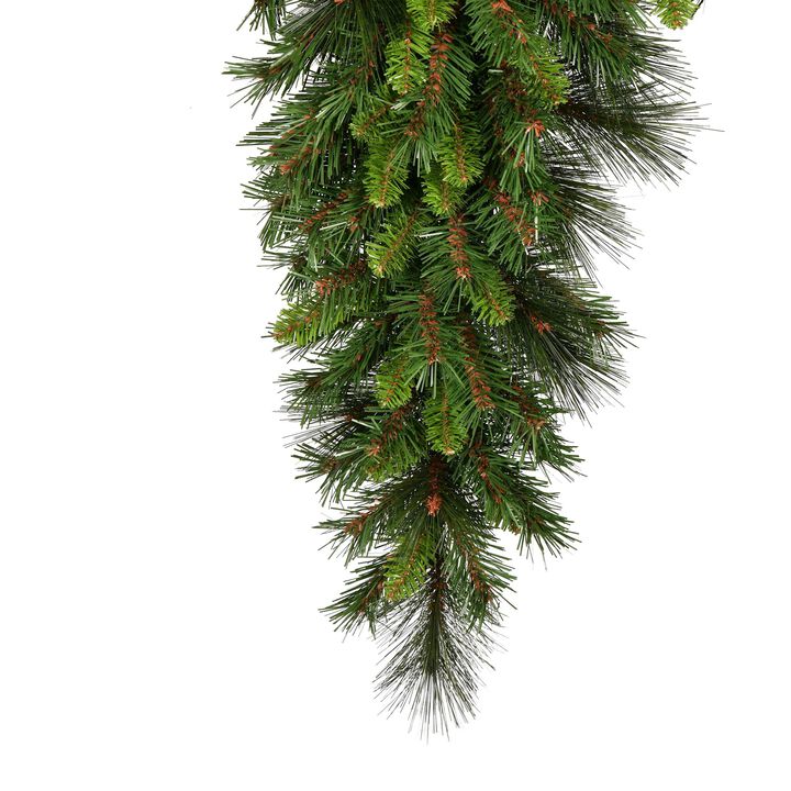 Vickerman 9' x 18" Long Bangor Mixed Pine Artificial Christmas Garland with 300 PVC Tips - Unlit Outdoor Pine Garland for Mantel or Banister Decoration