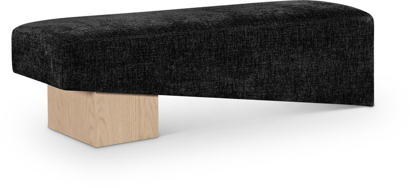 Meridian Furniture Alora Black Fabric Bench