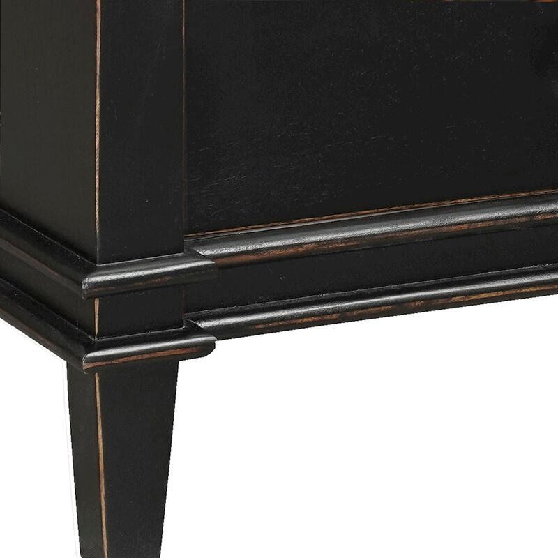 World Interiors Trento 30" Nightstand in Distressed Black image number 7