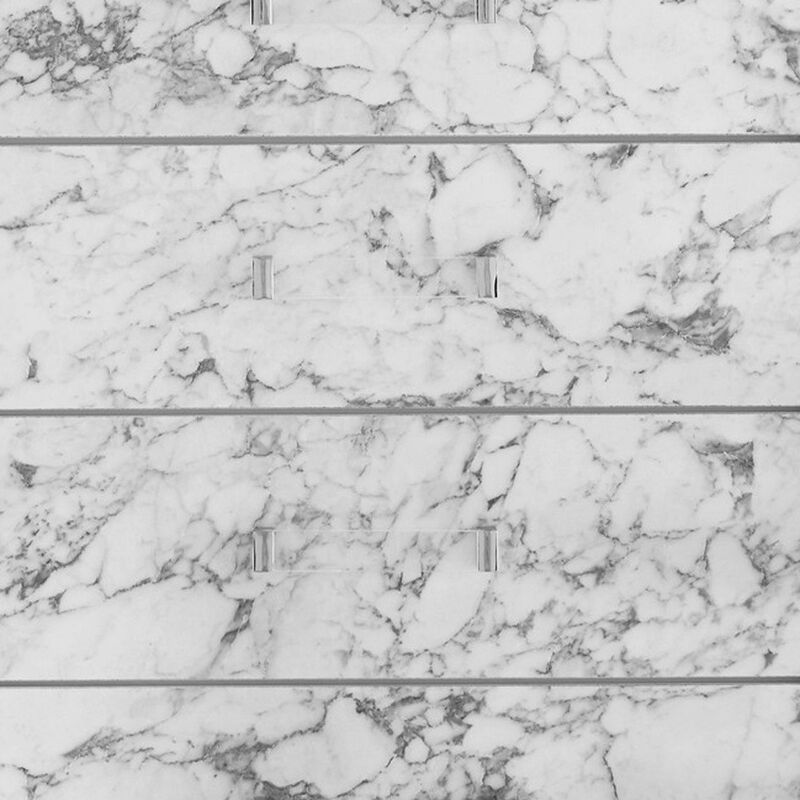 Modern Chest with 5 Drawers Featuring Faux Marble Detailed Front Design