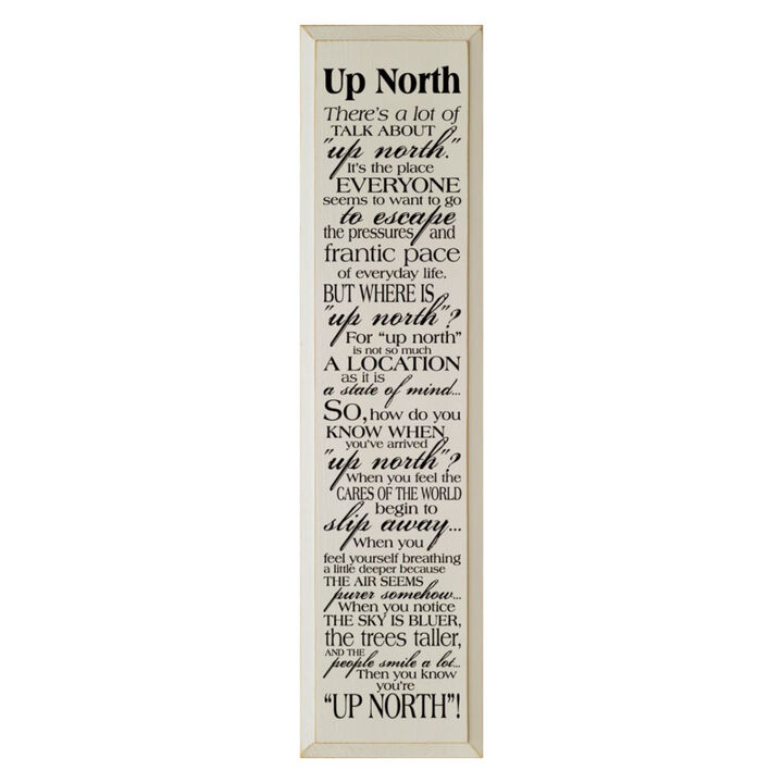 There&rsquo;s a Lot of Talk About Up North Funny Wood Sign Decor