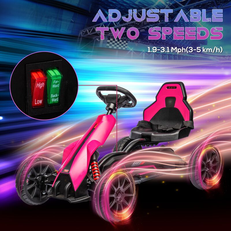 BreeBe 12V Electric Go Kart for Kids w/ Adjustable Speed image number 4