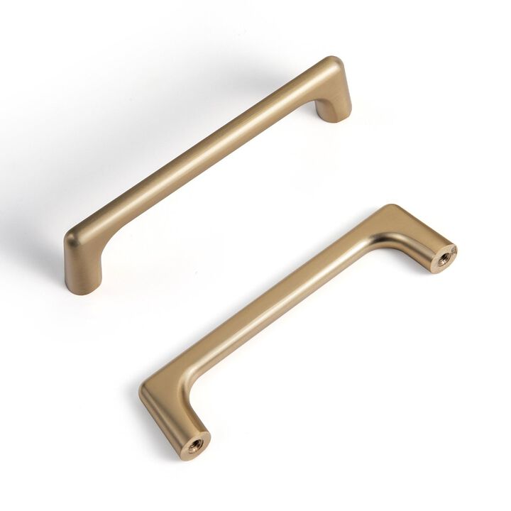 Goo-Ki Champagne Bronze Cabinet Pulls with 4'' Hole Centers, Modern Style Zinc Alloy Cabinet Handles for Dresser,Wardrobe,Cupboa