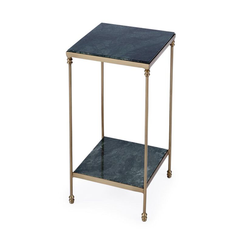 Butler Specialty Larkin Marble & Iron Side Table, Green