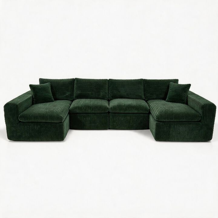 Nespfe Modular U-Shaped Compressed Sectional Sofa