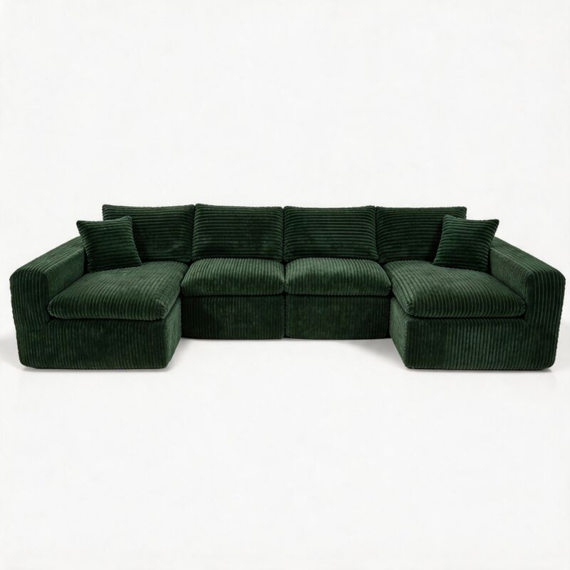 Nespfe Modular U-Shaped Compressed Sectional Sofa image number 0