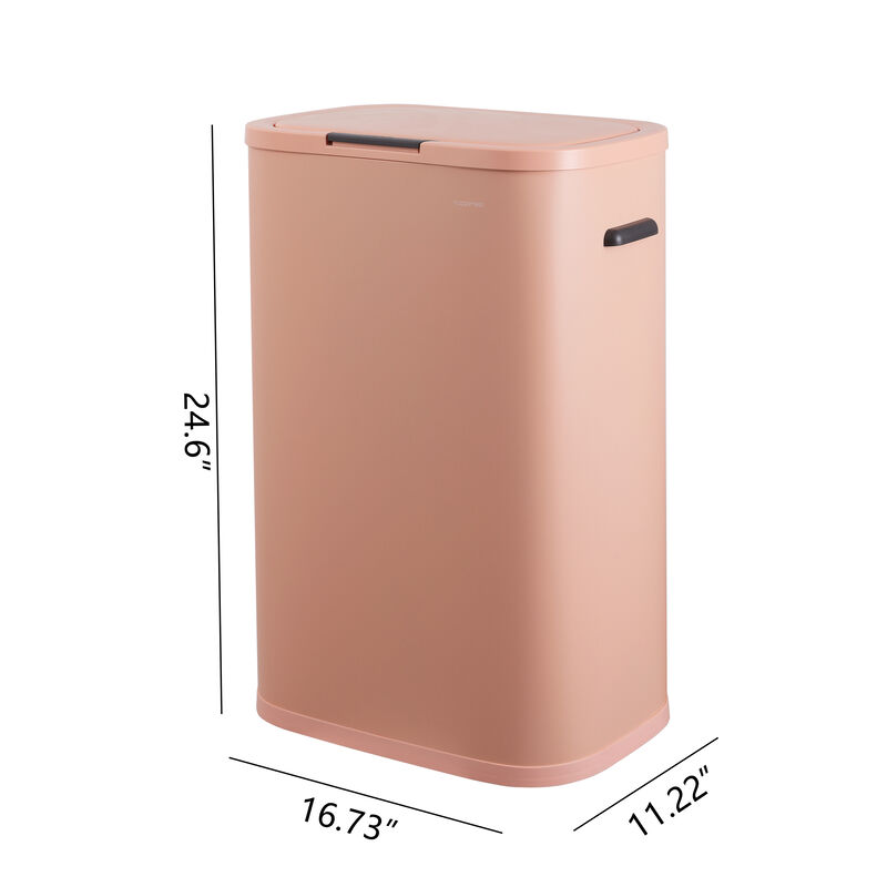 Tammi Kitchen 14.5-Gallon Slim Metal Push Button Trash Can