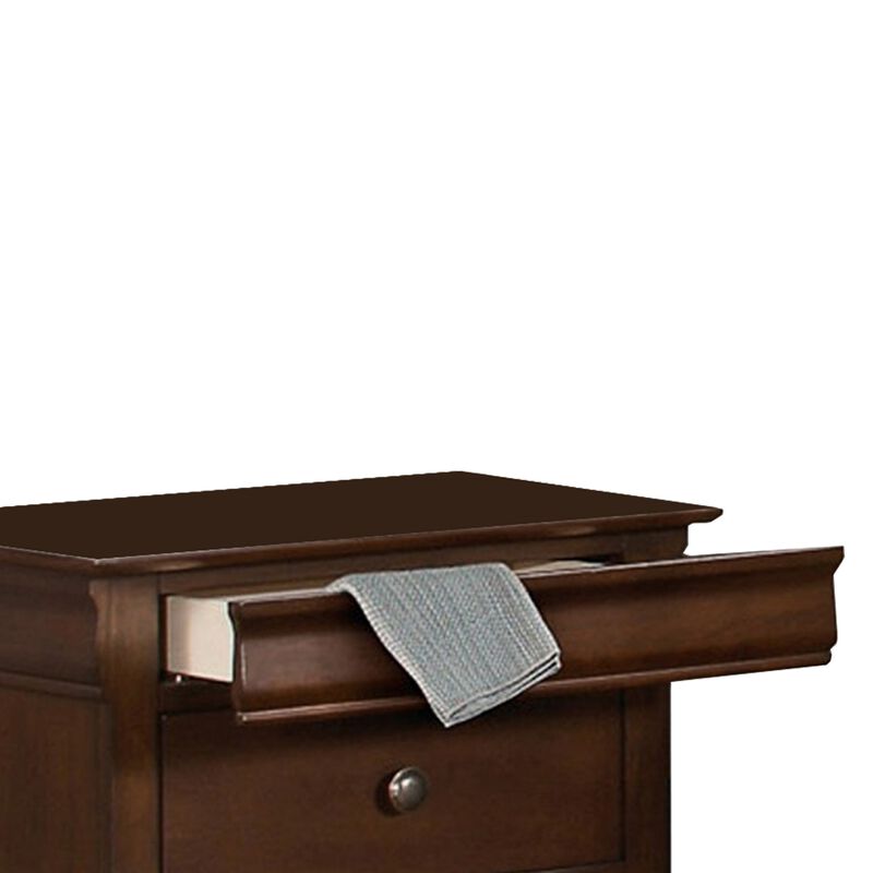 Queen Bedroom Set, Brown Wood, 3 Piece Set with 2 Nightstands image number 6