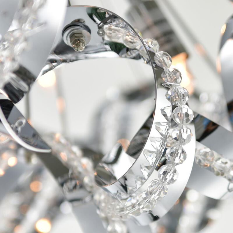 Swivel 13 Light Flush Mount With Chrome Finish