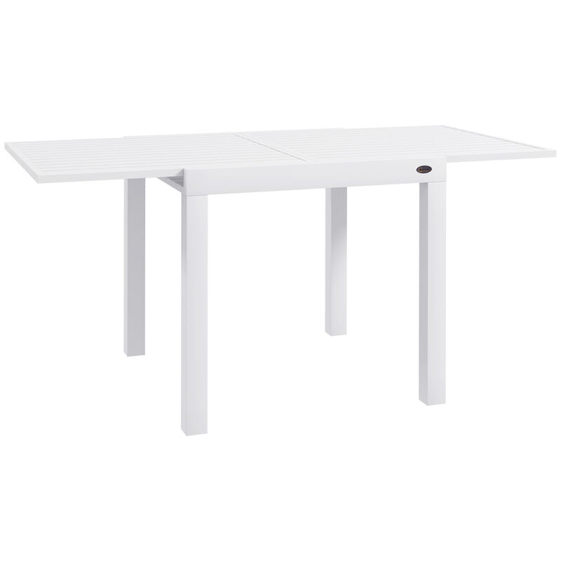 Extendable Patio Dining Table for 4-6 Outdoor Dining Table Gray