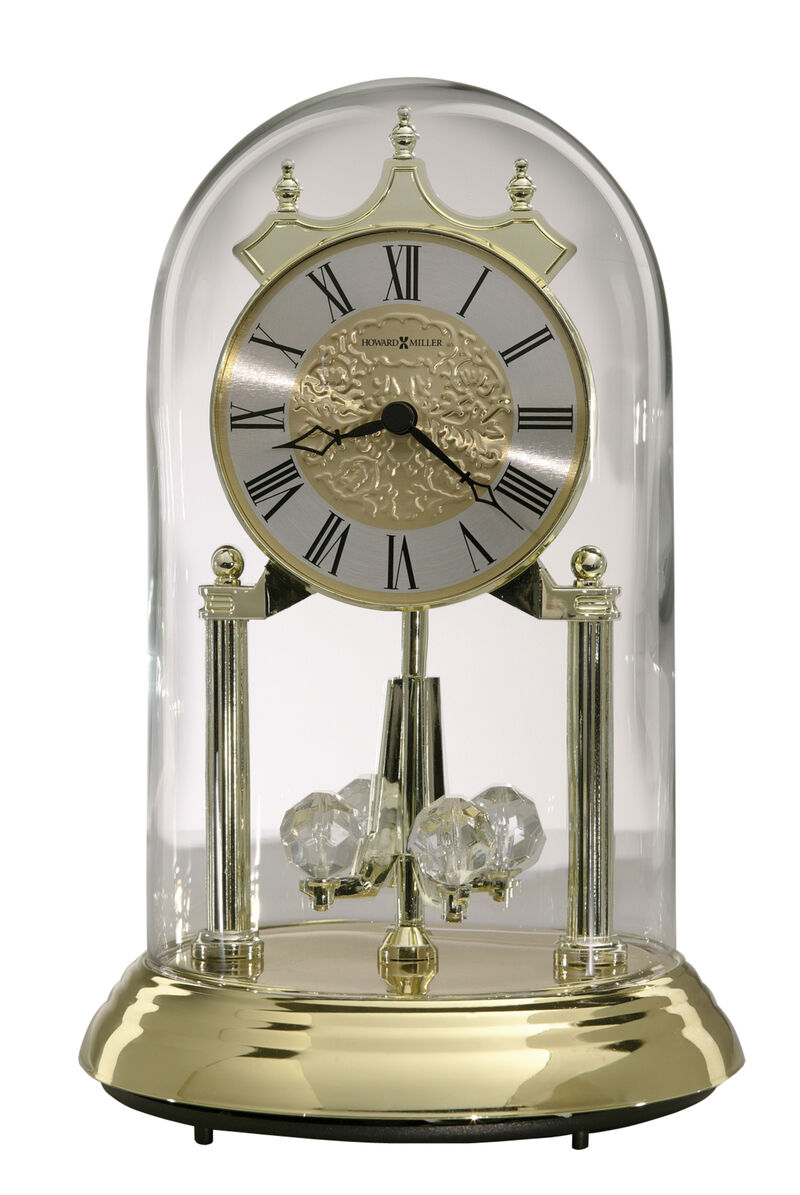 Howard Miller 645690 Howard Miller Christina Tabletop Clock 645690 Polished Brass image number 1