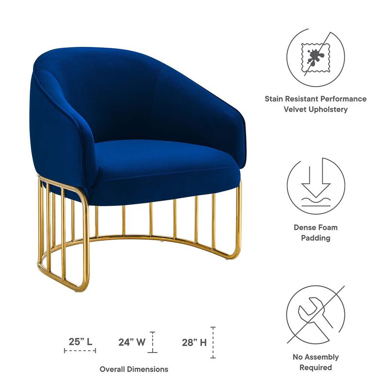 Legacy Performance Velvet Armchair image number 3