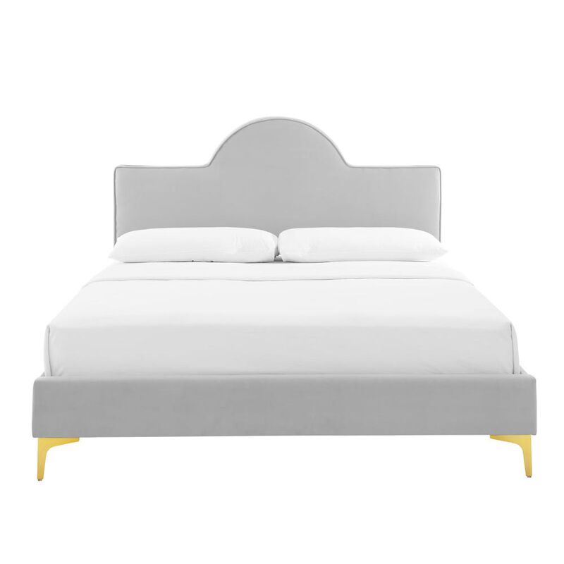 Sunny Performance Velvet Full Bed - Light Gray MOD-7028-LGR image number 3