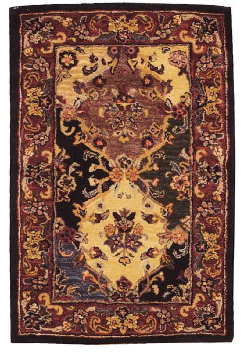 HomeRoots Wool Floral Area Rug image number 0