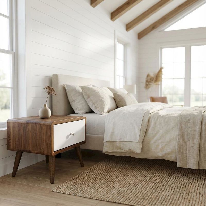 Nightstand in Modern Design, Sleek Finish, Sturdy Construction, Versatile Style image number 3