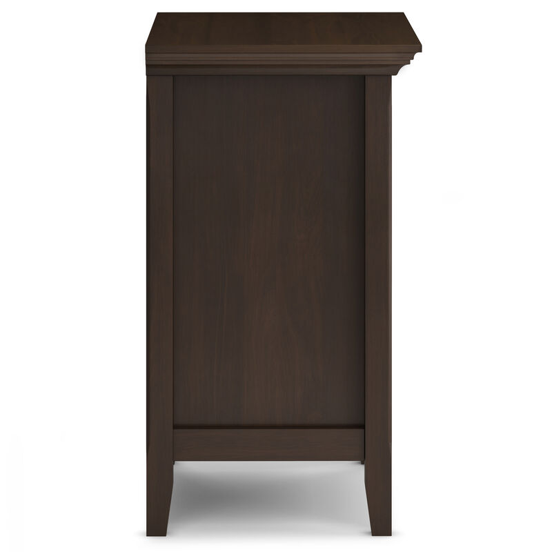 Amherst SOLID WOOD 24 inch Wide Traditional Bedside Nightstand Table in Natural Aged Brown