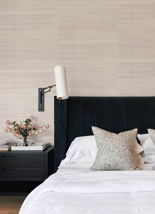 Kenter Taupe Sisal Grasscloth Wallpaper