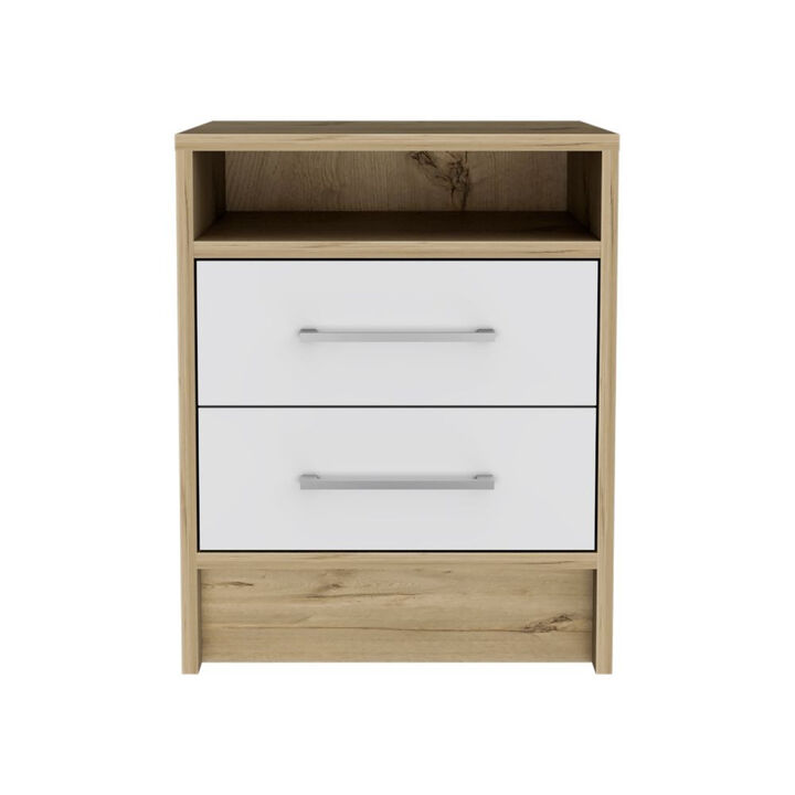 Sophisticated Wooden Nightstand – Stylish Bedside Storage Table