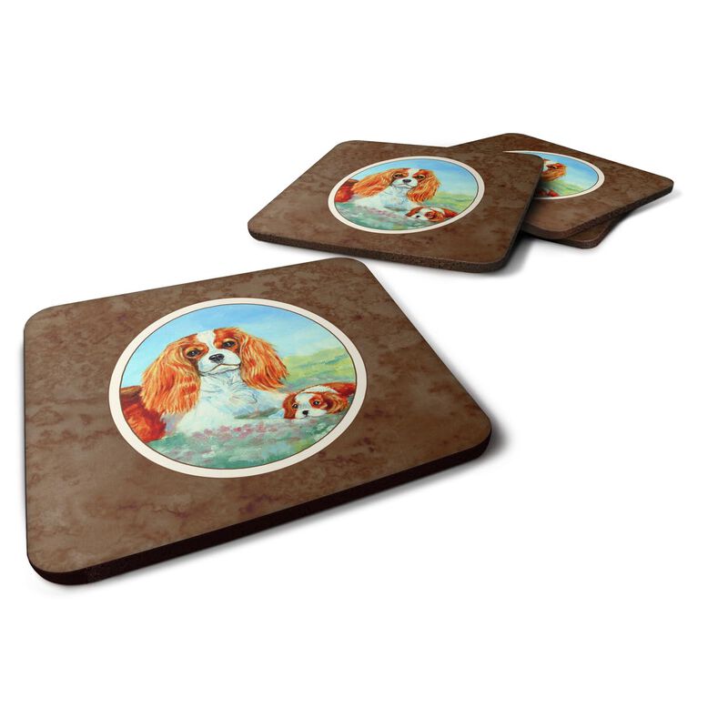 Caroline's Treasures 7019FC Cavalier Spaniel Momma's Love Foam Coasters (Set of 4), 3.5, Multicolor image number 0