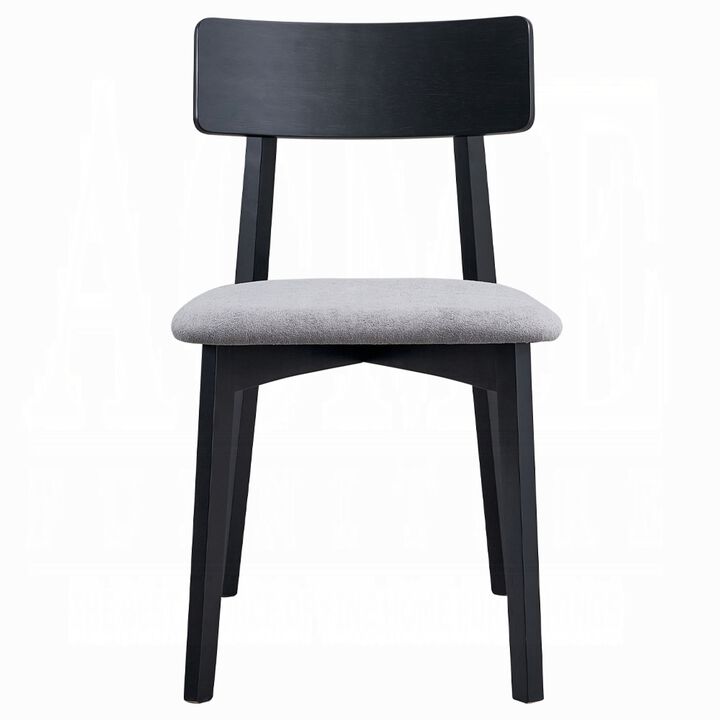 Rory Dining Side Chair Set of 2, Low Curved Back, Scandinavian Black