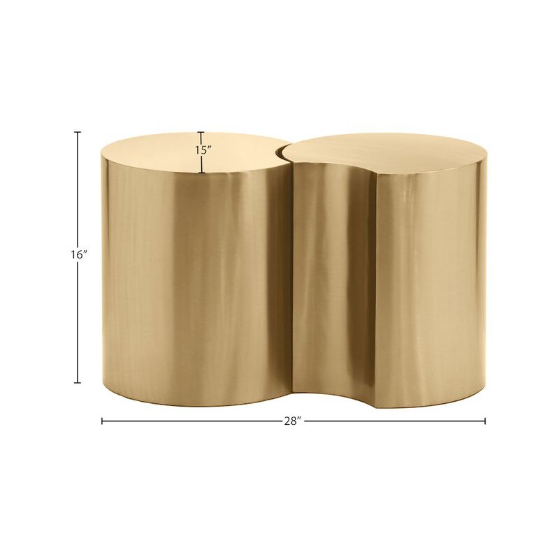 Meridian Furniture Dimple Gold End Table