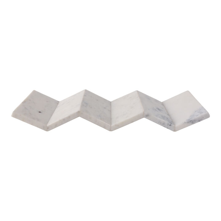 17" 3 Wine Bottle Holder, White