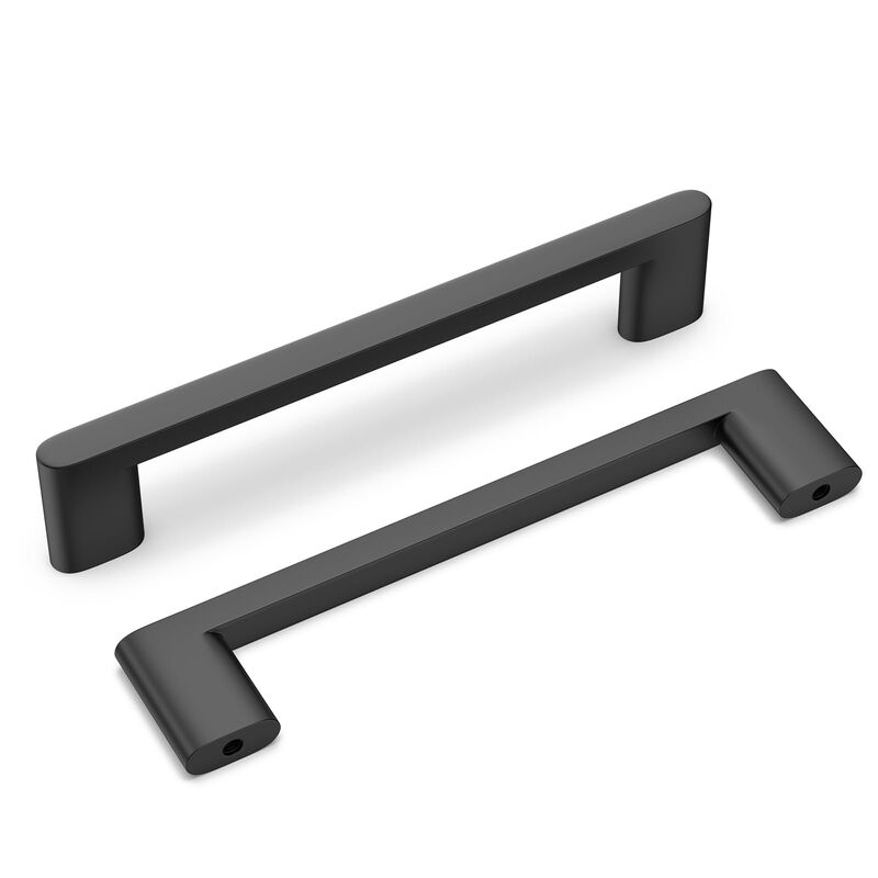 homdiy 5 Pack Matte Black Cabinet Pulls 5 inch Hole Center Kitchen Drawer Handles for Dresser Cupboard Living Room
