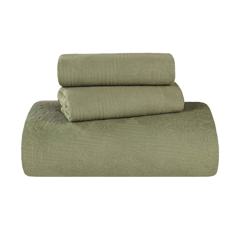 Soft Cotton Matelasse Bedspread Set, Lightweight Textured Bedding image number 1