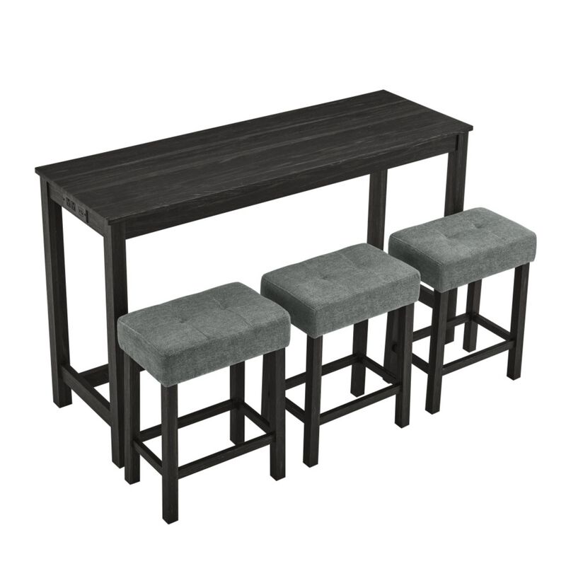 Peldze 4‑Piece Industrial Bar Table Set image number 7