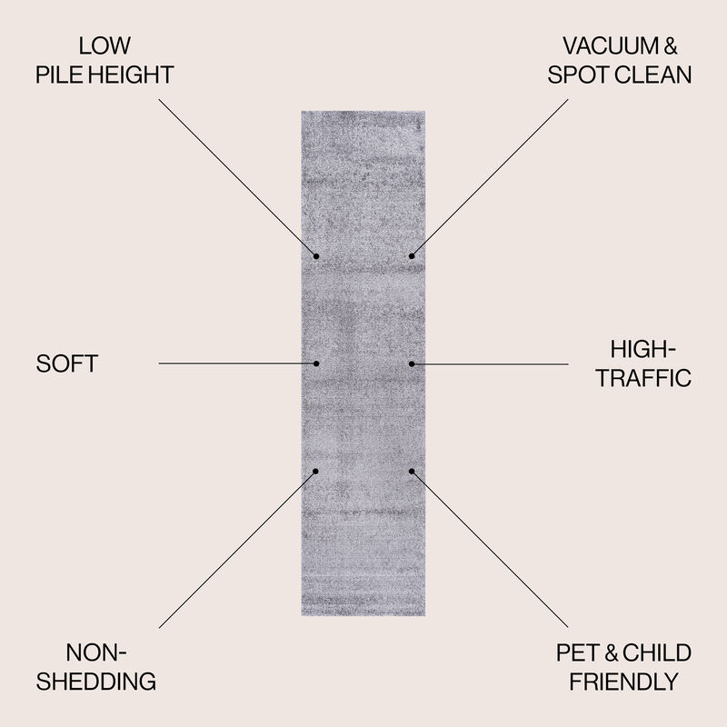 Haze Solid Low Pile Area Rug