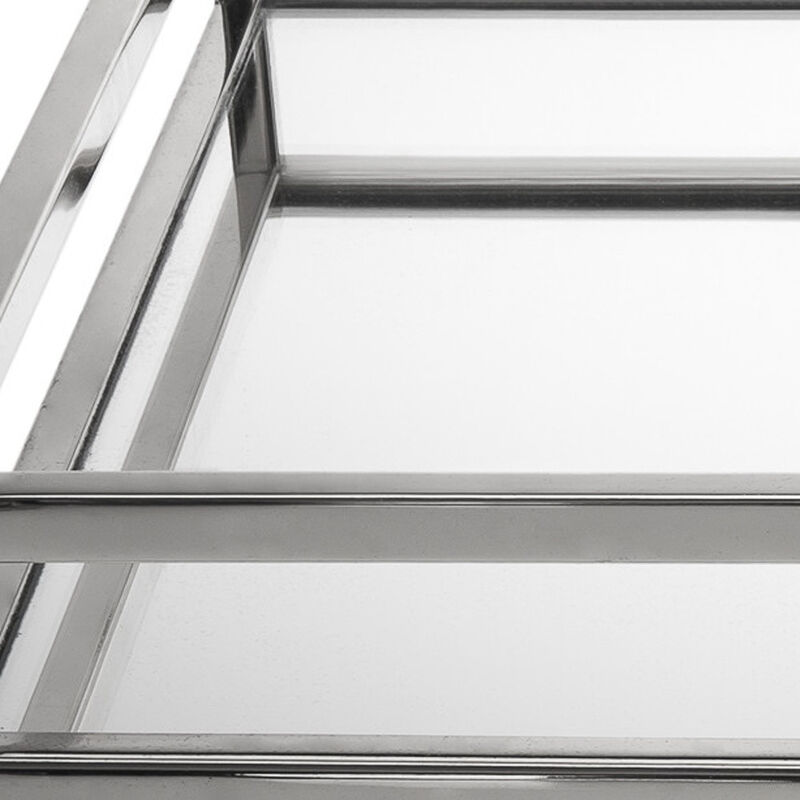 Handmade Wooden Rectangular Serving Tray with Handles &ndash; Durable Tray for Kitchen, Dining, and Entertaining