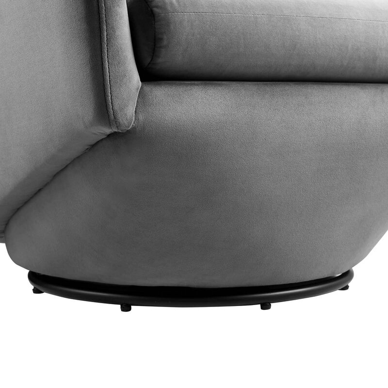 Series Performance Velvet Fabric Swivel Chair image number 5