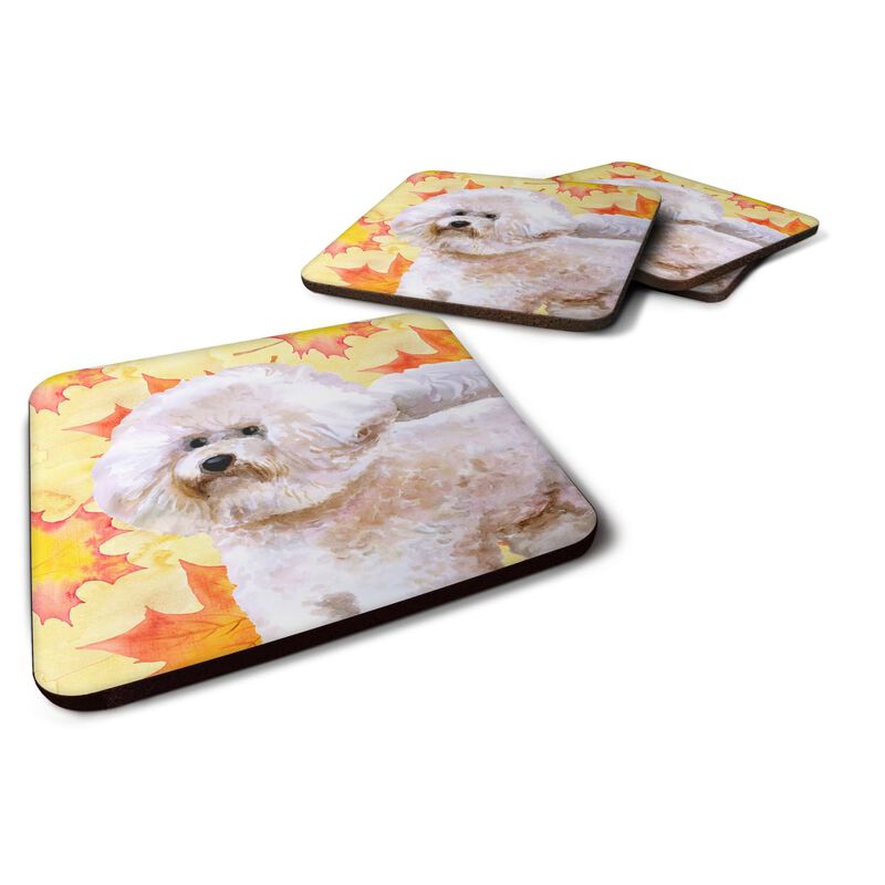 Caroline's Treasures Bichon Frise #2 Fall Decorative coasters, Multicolor